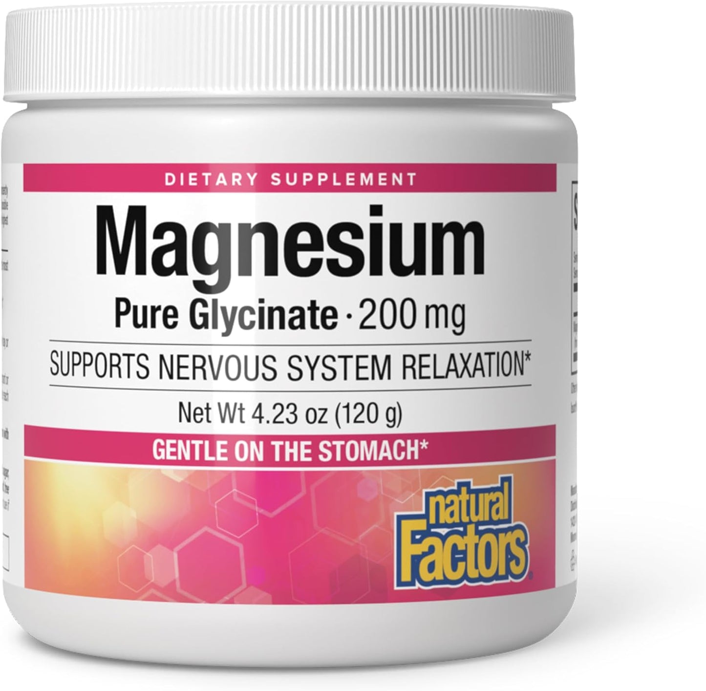 Natural Factors Magnesium Bisglycinate Powder - Whole-Body Health Support Supplement - Natural Magnesium Supplement Supports Sleep, Stress, Anxiety, Bone Strength & Health -120g