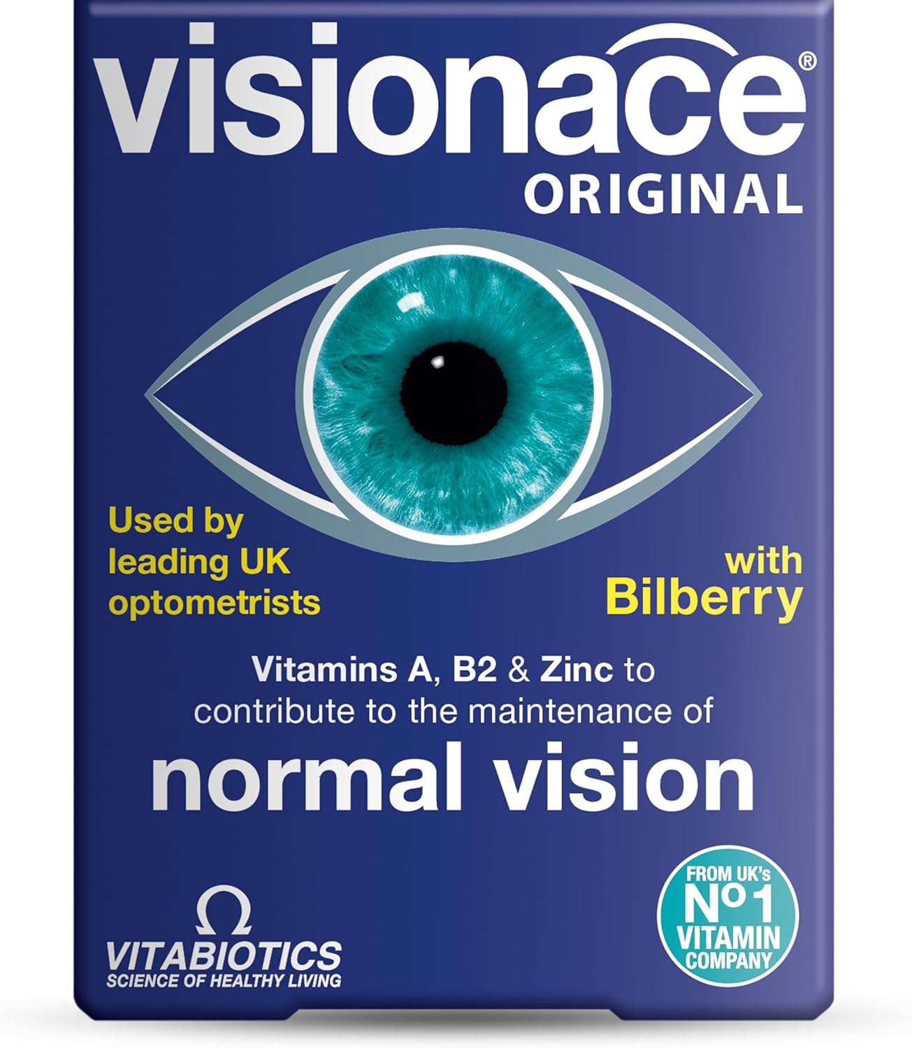 Vitabiotics Visionace Original One-A-Day Formula Tablets to Support Vision Acuity and a Healthy Vision,