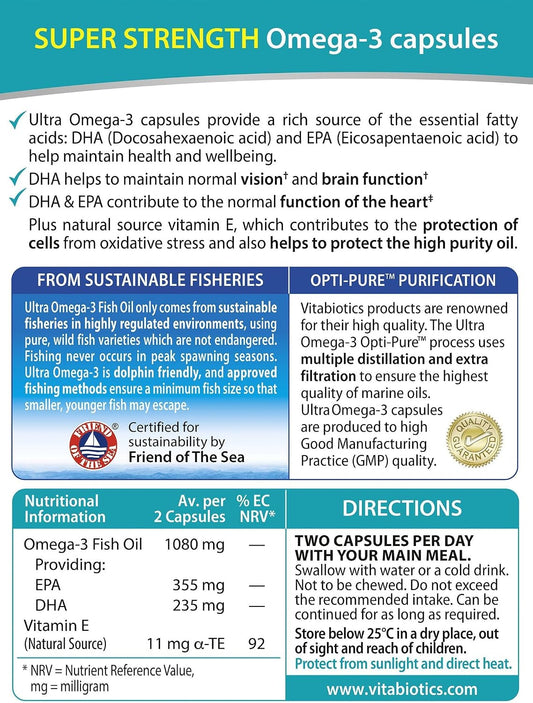 Ultra Omega 3 High Potency 60 Caps