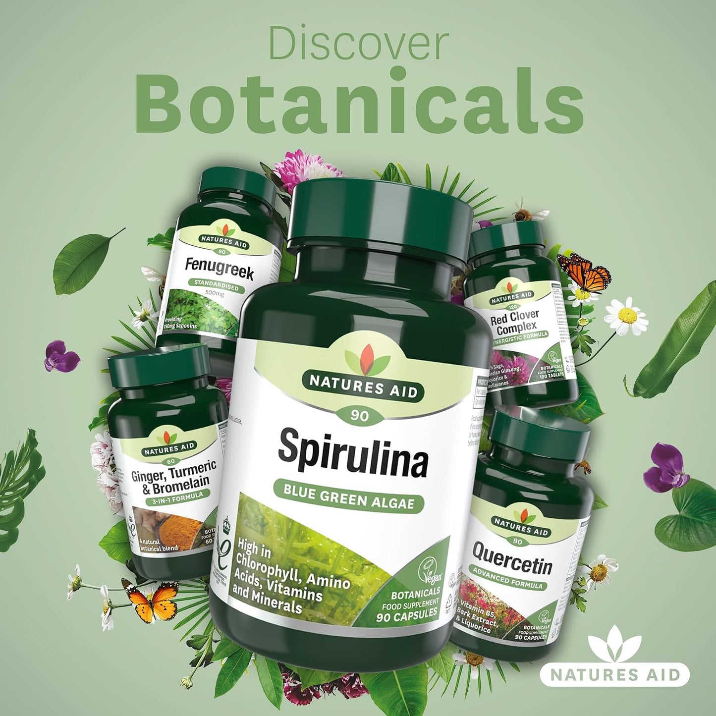 Nature's Aid Spirulina 500mg Organic (Vegan) - 90's