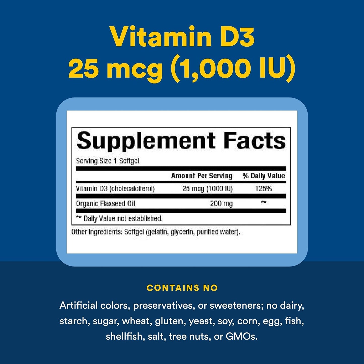 Natural Factors, Vitamin D3 1000 IU (25 mcg), Supports Strong Bones, Muscles and Immune Function, 180 Tablets
