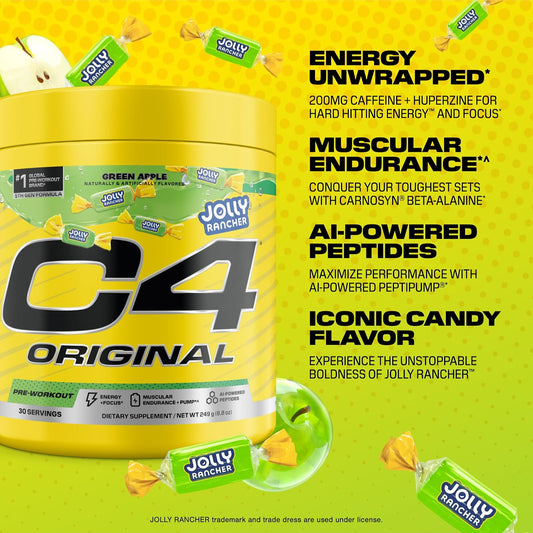 C4 Original Pre Workout  470G with 150mg Caffeine, Fruit Punch, 50 Servings - 150mg caffeine, creatine, citrulline &amp; beta-alanine for energy, endurance and pumps