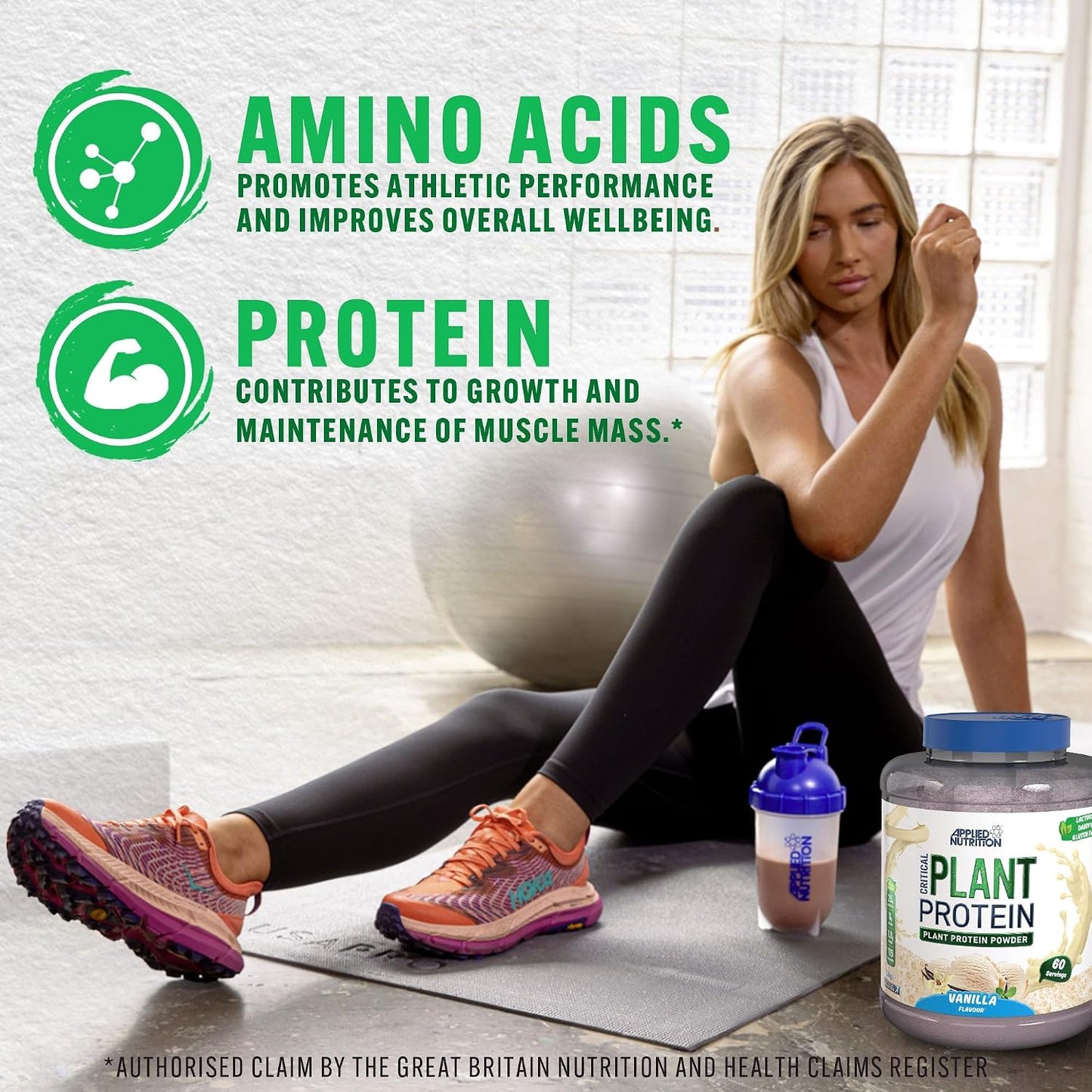 Applied Nutrition Plant Protein Powder – Critical Plant Vegan Protein&nbsp; &nbsp;(1.8KG- 60 ServingsVegan Protein for Lean Muscle & Recovery-