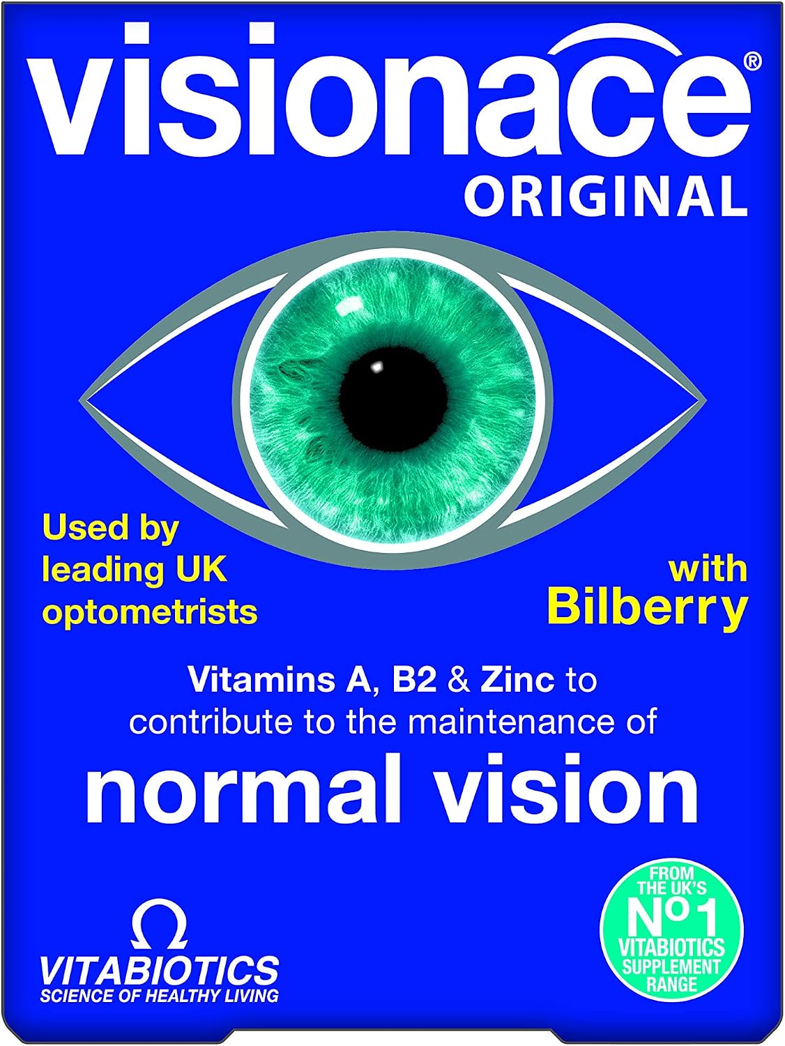 Vitabiotics Visionace Original One-A-Day Formula Tablets to Support Vision Acuity and a Healthy Vision,