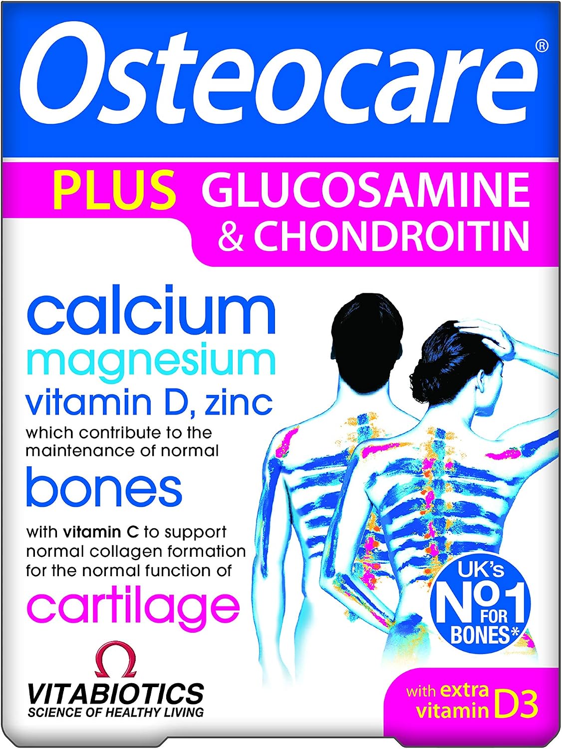 Vitabiotics Osteocare 60- Glucosamine and Chondroitin Tablets-Arthristis-Joint-Inflammation