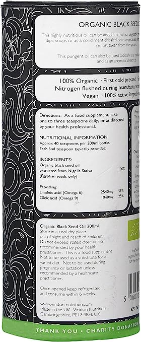 Viridian Organic Black Seed Oil