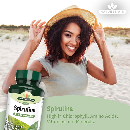 Nature's Aid Spirulina 500mg Organic (Vegan) - 90's