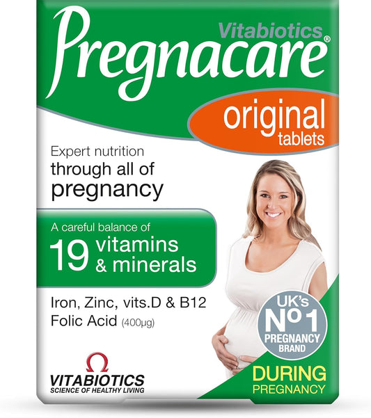 Pregnacare Original Formula Tablets During Pregnancy Support Vitamins and Supplements, 30 Tablets