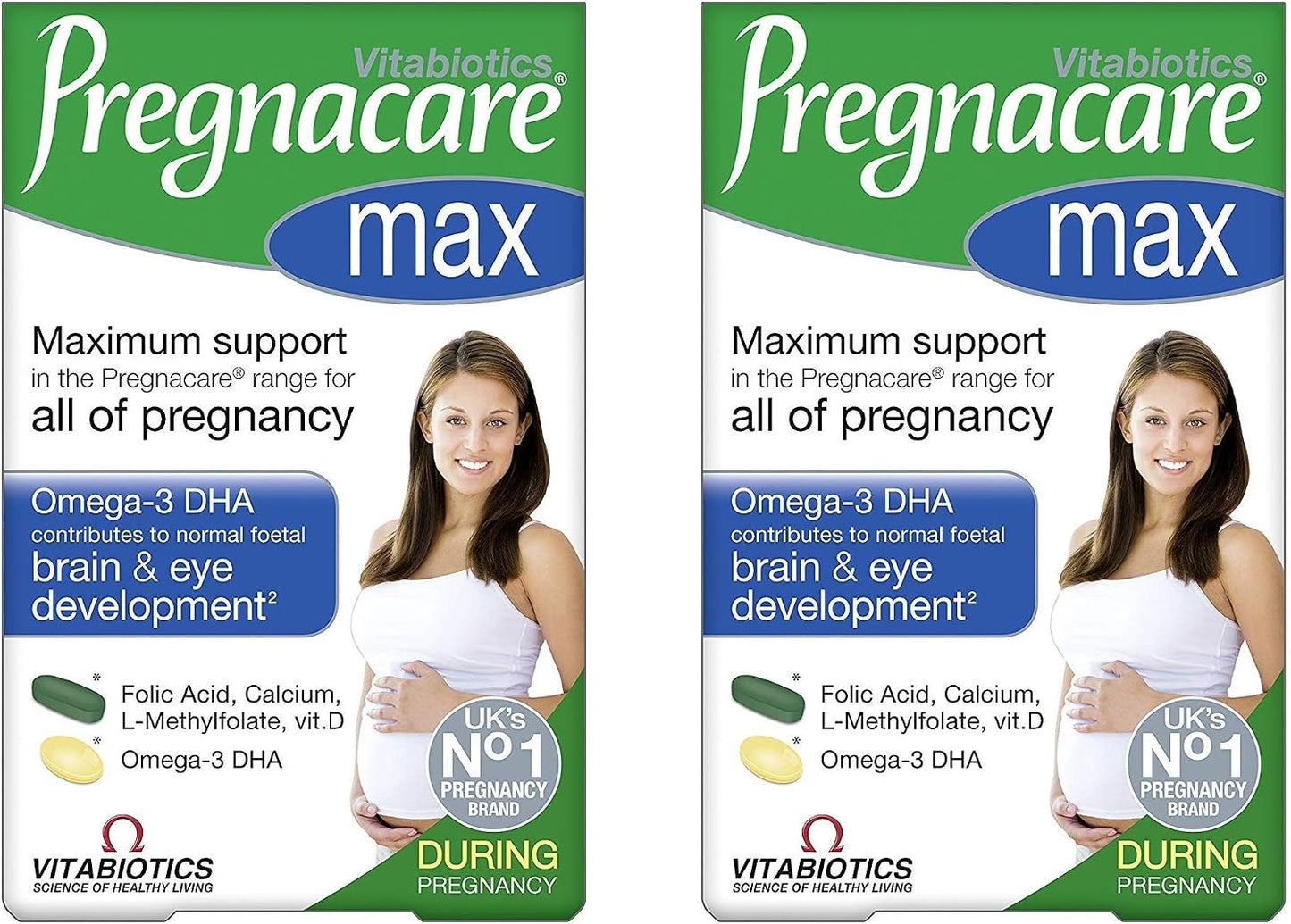 Pregnacare MAX Pregnancy Vitamins 56 TABLETS  - Greater Prenatal Care for Women, Supplement with Added Omega-3 DHA for Normal Brain and Eye Development