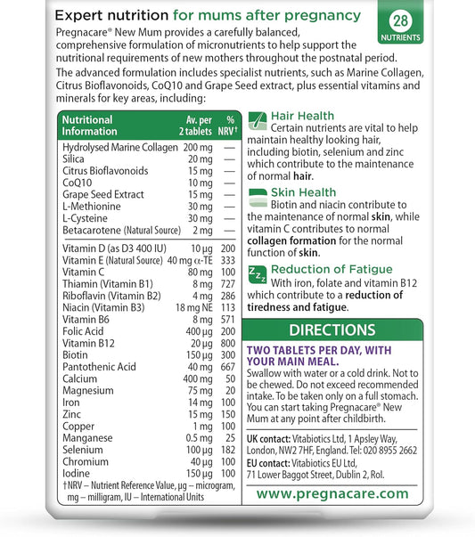 Vitabiotics - Pregnacare - New Mum - 56 Tablets