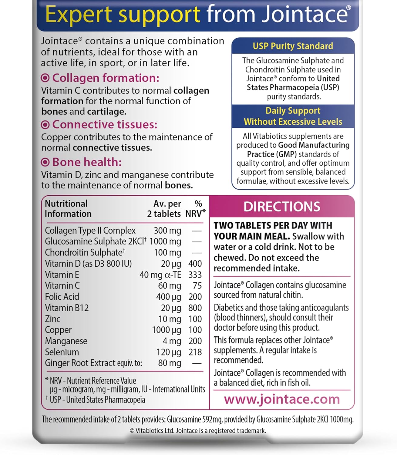 Vitabiotics Jointace Collagen Tablets 30 Capusles