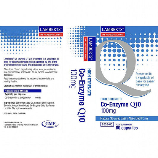 Lamberts Co Enzyme Q 10 100mg 60's