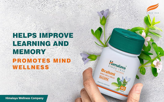 Himalaya Wellness Brahmi, 60 Tablets | Pure Herbs for Mind Wellness | Helps Improves Alertness