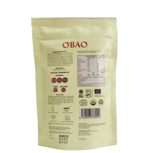 O'BAO Organic Baobab Powder 100gm
