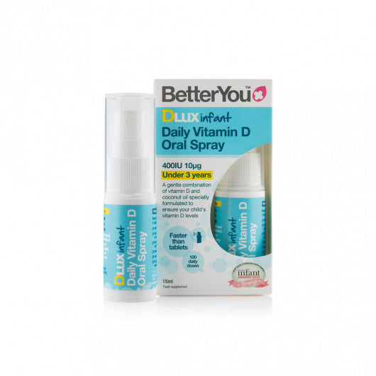 Better You Dlux Infant Vitamin D3 400iu Spray 15ml-Kids under 3 yrs
