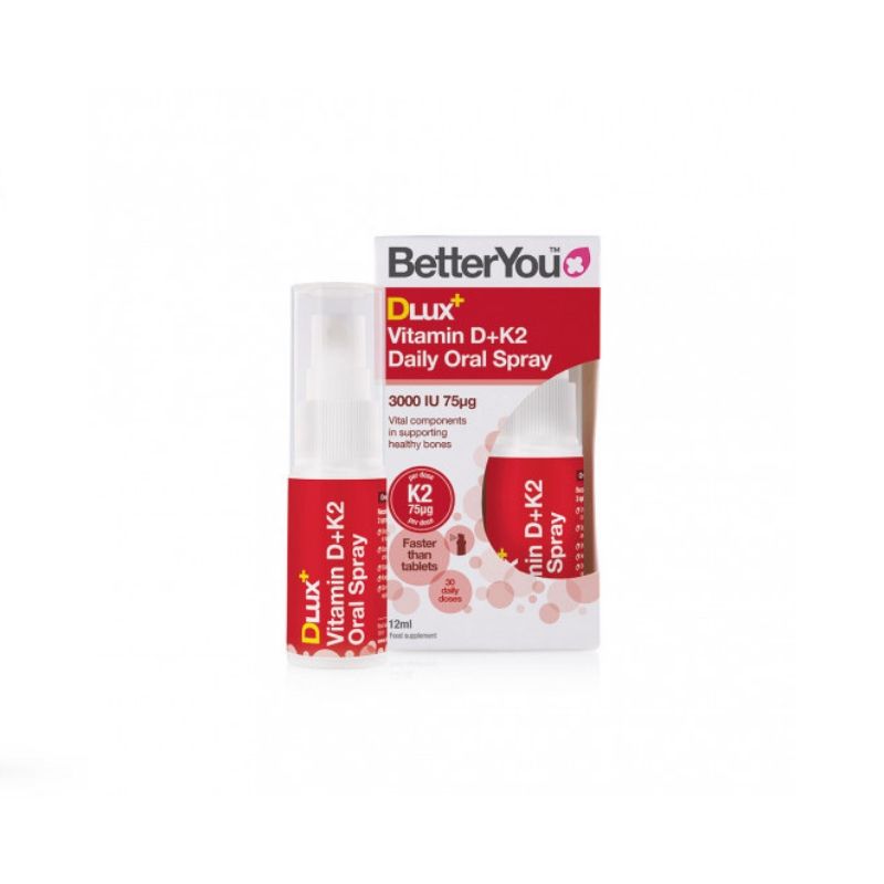 Better You Dlux Vitamin D 3,000iu + Vitamin K 75ug Spray 12ml
