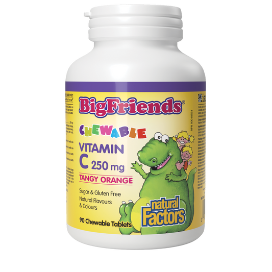 Natural Factors Children  Vitamin C Tangy Orange, 250 Mg, 90 Chewable Tablets