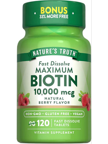 Nature's Truth Biotin 10,000mcg Fast dissolving tabs 120s