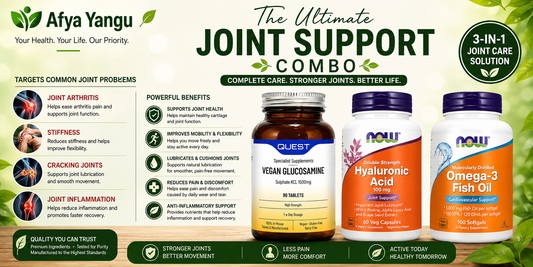 JOINT CARE COMBO-Glucosamine 90s-Hyaluronic Acid 50 mg 60s-Omega-3 100mg 100s-Joint-Joint Arthritis-Joint Pain-Joint Inflammation-Joint Cartilage