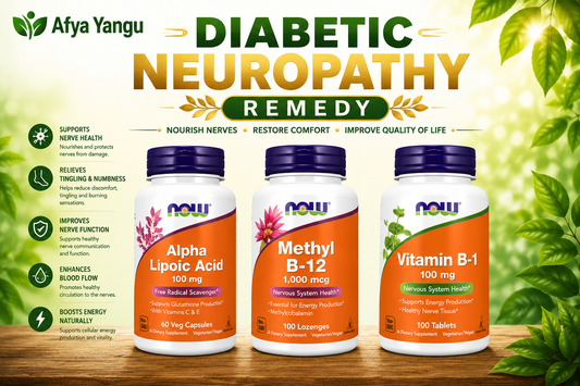 Neuropathy Support Supplement-Now Alpha Lipoic 60S-Now Methyl B12 100S-Now Vitamin B1 100S-Nerve damage-Tingling-Numbness-Cold feet-Burning Sensation