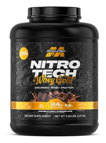 Muscletech Nitro-Tech 2.27KG-100% Whey Gold Protein Formula with Peptides & Isolate Primary Source Support Fast Recovery & Enhance Builder Muscle