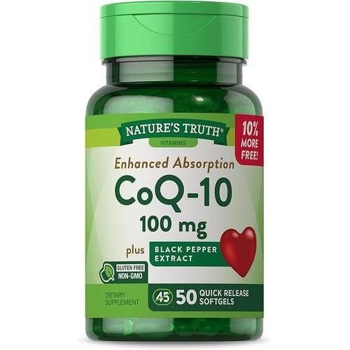 NATURE’S TRUTH CoQ-10 100mg plus black extract QR softgels 50s