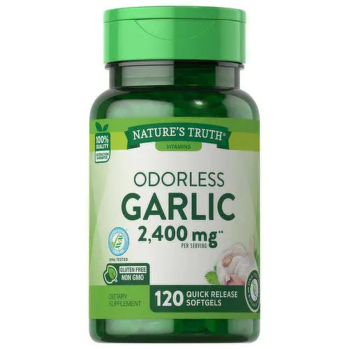NATURE’S TRUTH Odourless Garlic 2400mg QR softgels 120s