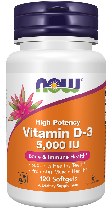 NOW Vitamin D3 5000 iu 120's