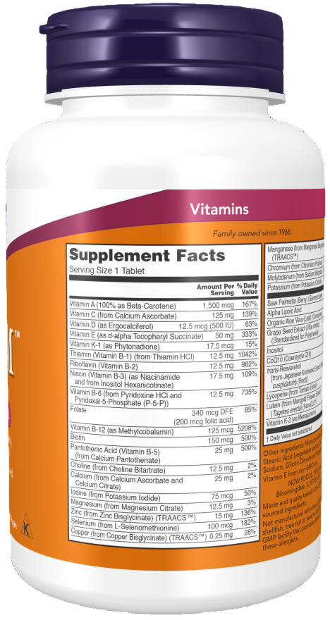 NOW Adam Mens Multivitamin Tabs 60's