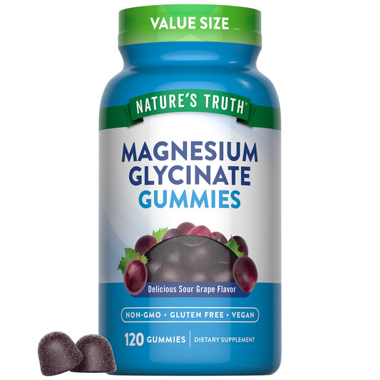 Nature's Truth Magnesium Glycinate 200mg vegan gummies 60s