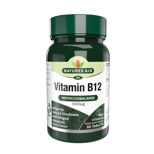 Nature's Aid Vitamin B12-1000ug (Sublingual) Vegan - 90's