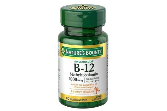 Nature's Bounty B-12 1000mcg Quick Dissolve Veg Tabs 60's