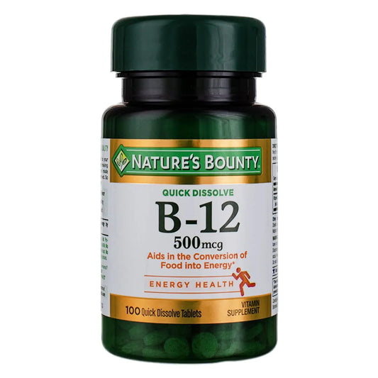Nature's Bounty B-12 500mcg Quick Dissolve Veg Tabs 100's