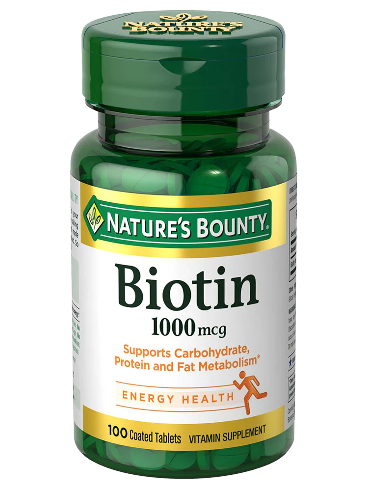 Nature's Bounty Biotin 1000mcg Coated Veg Tabs 100's