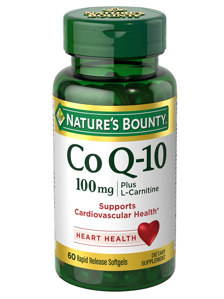 Nature's Bounty CoQ10 100mg + L-Carnitine 20mg Rapid Release Softgels 60's