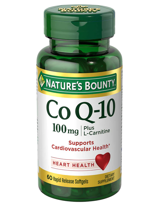 Nature's Bounty CoQ10 100mg + L-Carnitine 20mg Rapid Release Softgels 60's