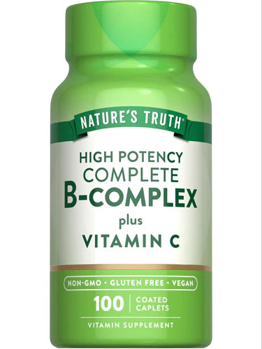 Nature's Truth B Complex plus C high potency coated vegan caps 100s