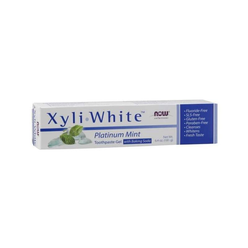 NOW XyliWhite™ Platinum Mint Toothpaste Gel with Baking Soda 181g