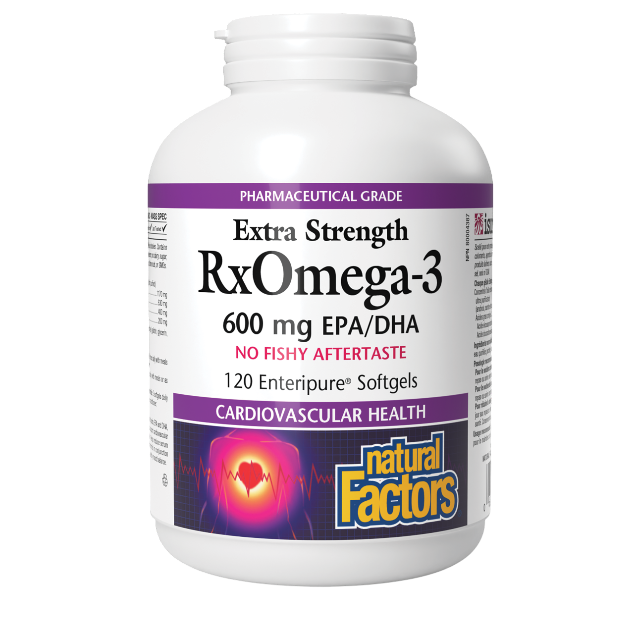 Natural Factors RxOmega-3 Ultra Strength - Dietary Supplement for Brain & Heart Health Support - Eye Health Supplement with EPA & DHA - Supplement with Omega-3 Fatty Acids -120s