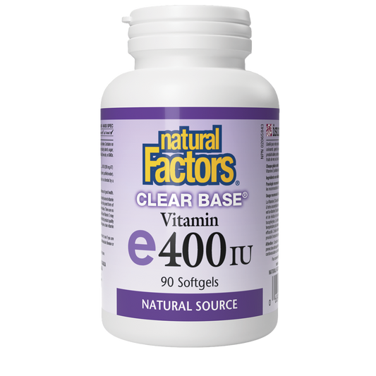 Natural Factors, Vitamin E 400 IU, Antioxidant Support for Cardiovascular and General Health, 90 softgels (90 servings)