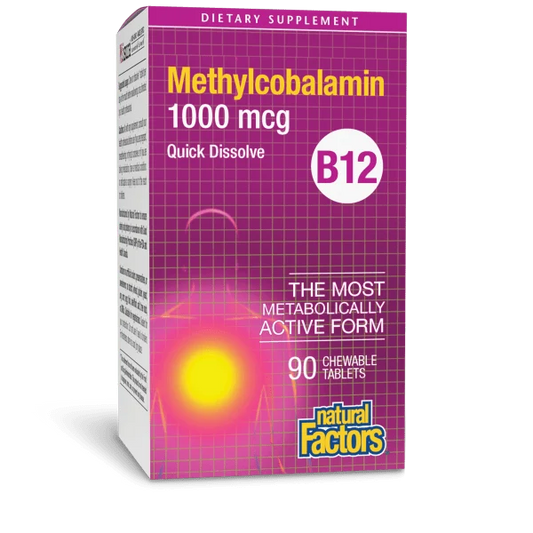 Natural Factors Vitamin B12 Methylcobalamin 1,000 mcg 90s