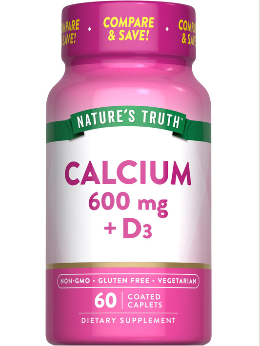 Nature's Truth Calcium 600mg w/D3 800IU caps 60s