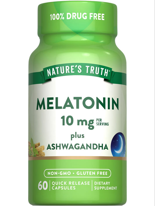 Nature's Truth Melatonin 10mg plus L-Theanine tablets 72s