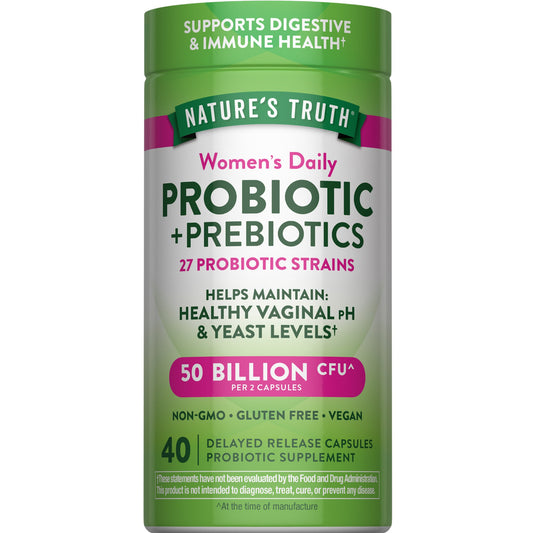 Nature's Truth Women's Daily Probiotic( 5 billion) + Cranberry vegan caps 40s