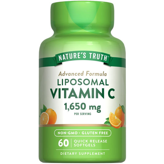Nature's Truth Liposomal Vitamin C 1650mg per serving QR softgels 60s
