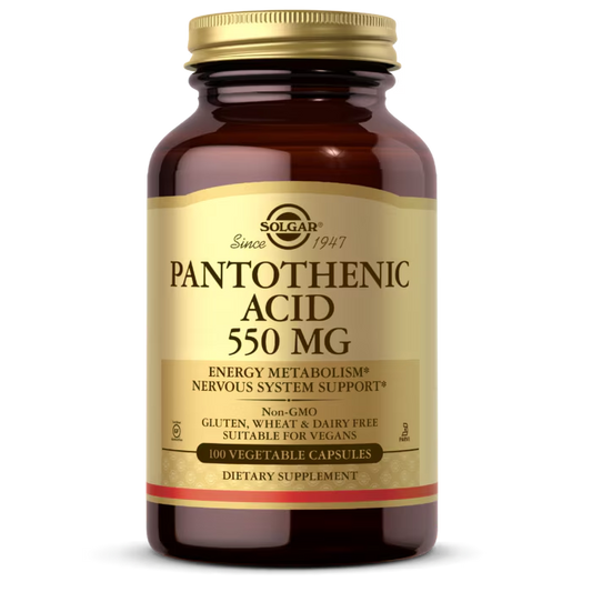 Solgar Pantothenic Acid 550 mg Vegetable Capsules