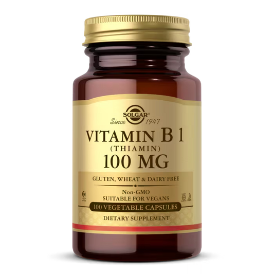 Solgar Vitamin B1 (Thiamin) 100 mg Vegetable Capsules