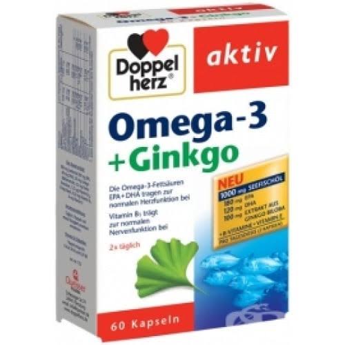 DOPPERHERZ MEGA BRAIN OMEGA-3 +GINKO 60 CAPS