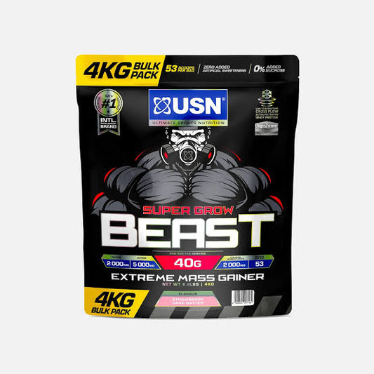 USN Supergrow Beast for Extreme Mass Gain 4Kg (53Scoops)