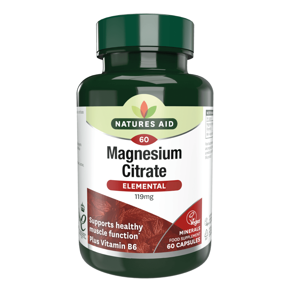 Nature's Aid Magnesium Citrate w/B6 (Vegan)-60's